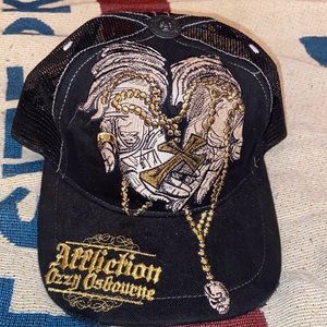 affliction ozzy osbourne snapback trucker hat